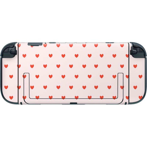 Pink and Red Hearts Nintendo Switch 2 (2025) with Joy-Con Skin